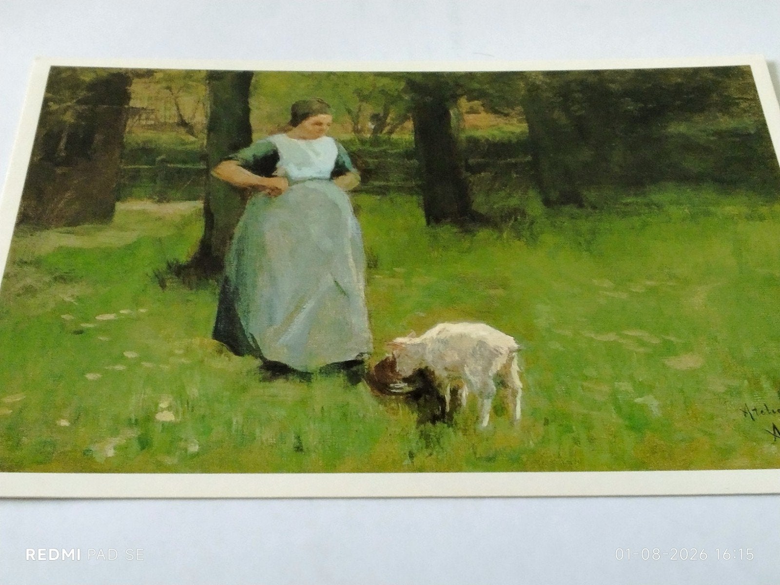 Ansichtkaart Anton Mauve - Boerin met geitje, Ophalen of Verzenden, 1980 tot heden, Overige thema's