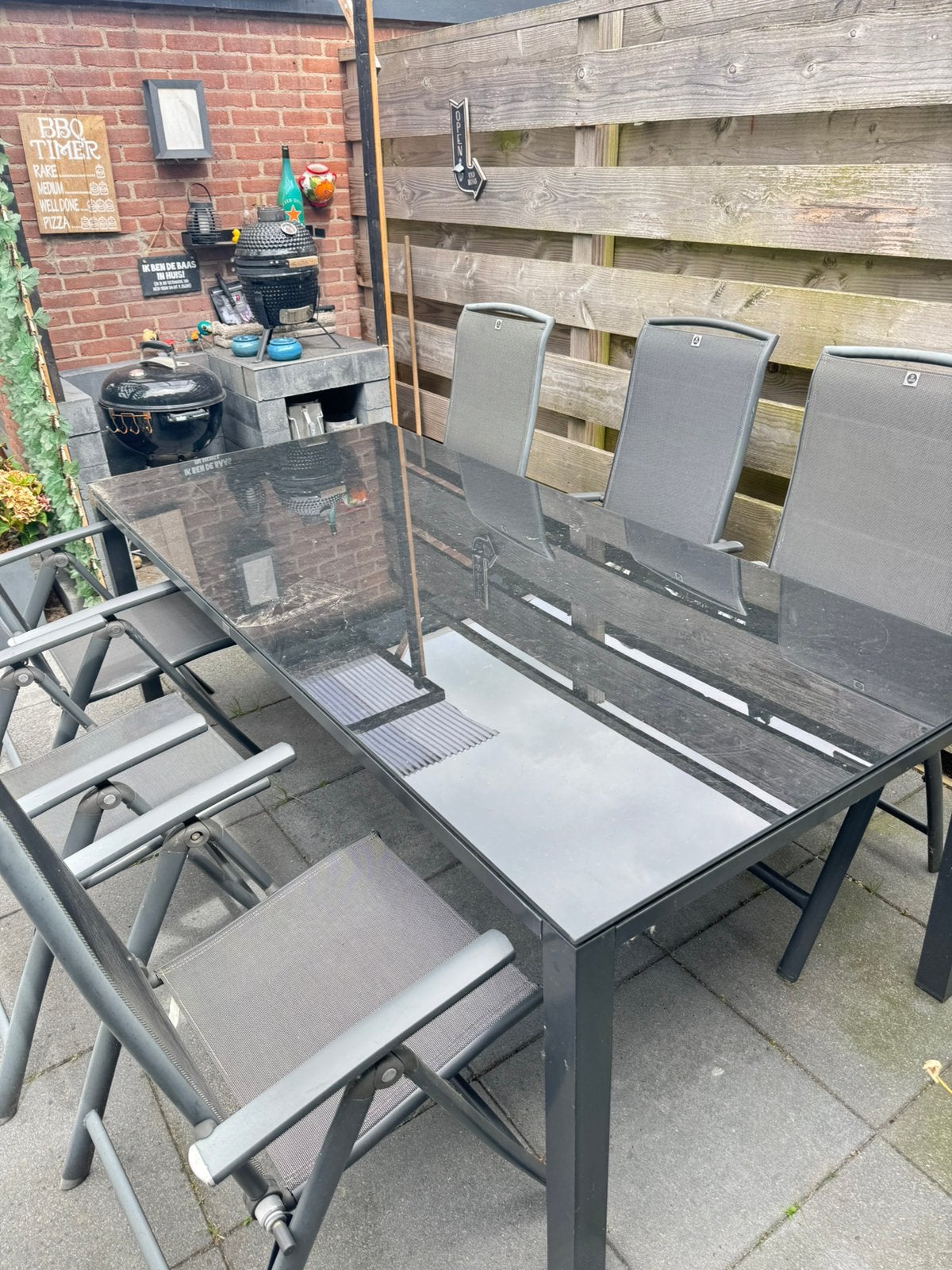 Eettafel tuin - bellagio, Ophalen of Verzenden, Zo goed als nieuw, Aluminium, Eettafel