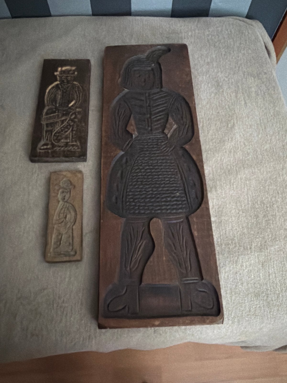 Antieke Speculaasplanken Set - Drie Houten Vormen, Antiek en Kunst, Ophalen of Verzenden
