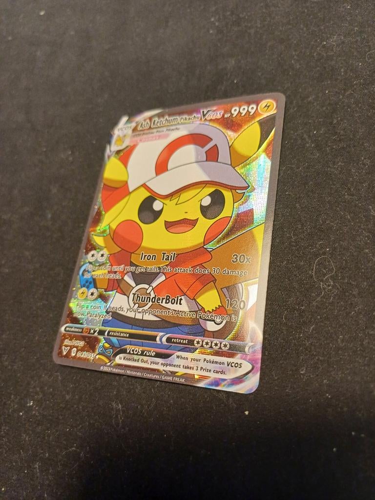 Pokémon Ash Ketchum Pikachu Vcos, Ophalen of Verzenden, Losse kaart