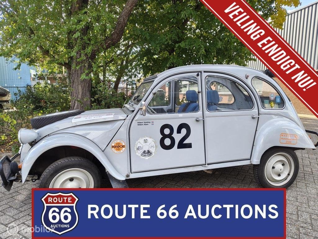 Citroën 2CV | 1966 | Route 66 Auctions, Auto's, Oldtimers, Overige carrosserieën, Citroën, Zwart, Bedrijf
