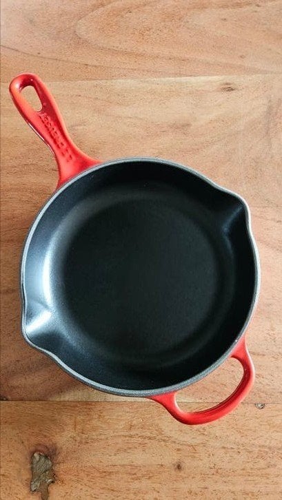 Le Creuset gietijzeren koekenpan - 20 cm, rood, Koekenpan, Gietijzer, Le Creuset, Ophalen of Verzenden