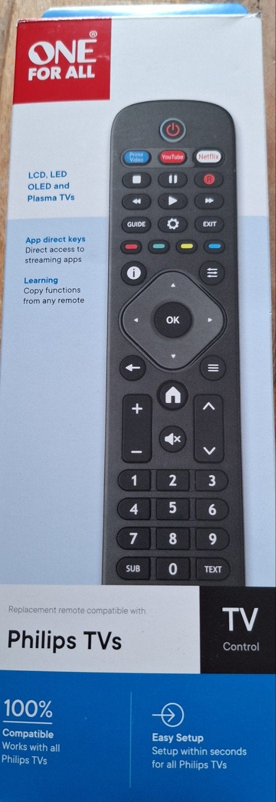 One For All TV Replacement Remotes, Audio, Tv en Foto, Ophalen of Verzenden, Tv
