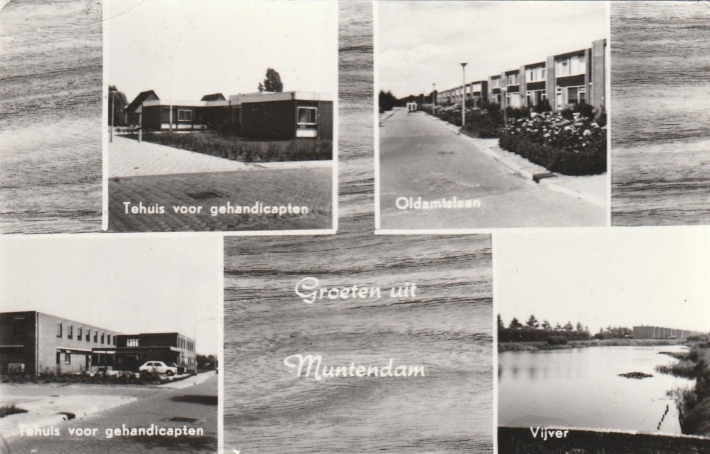 MUNTENDAM Tehuis Oldamtslaan Vijver Groeten, Verzenden, 1960 tot 1980, Gelopen, Groningen