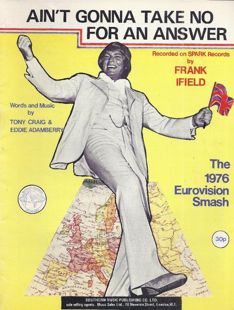 Bo1494 bladmuziek frank ifield eurovisie songfestival 1976, Ophalen of Verzenden, Gebruikt, Artiest of Componist, Piano
