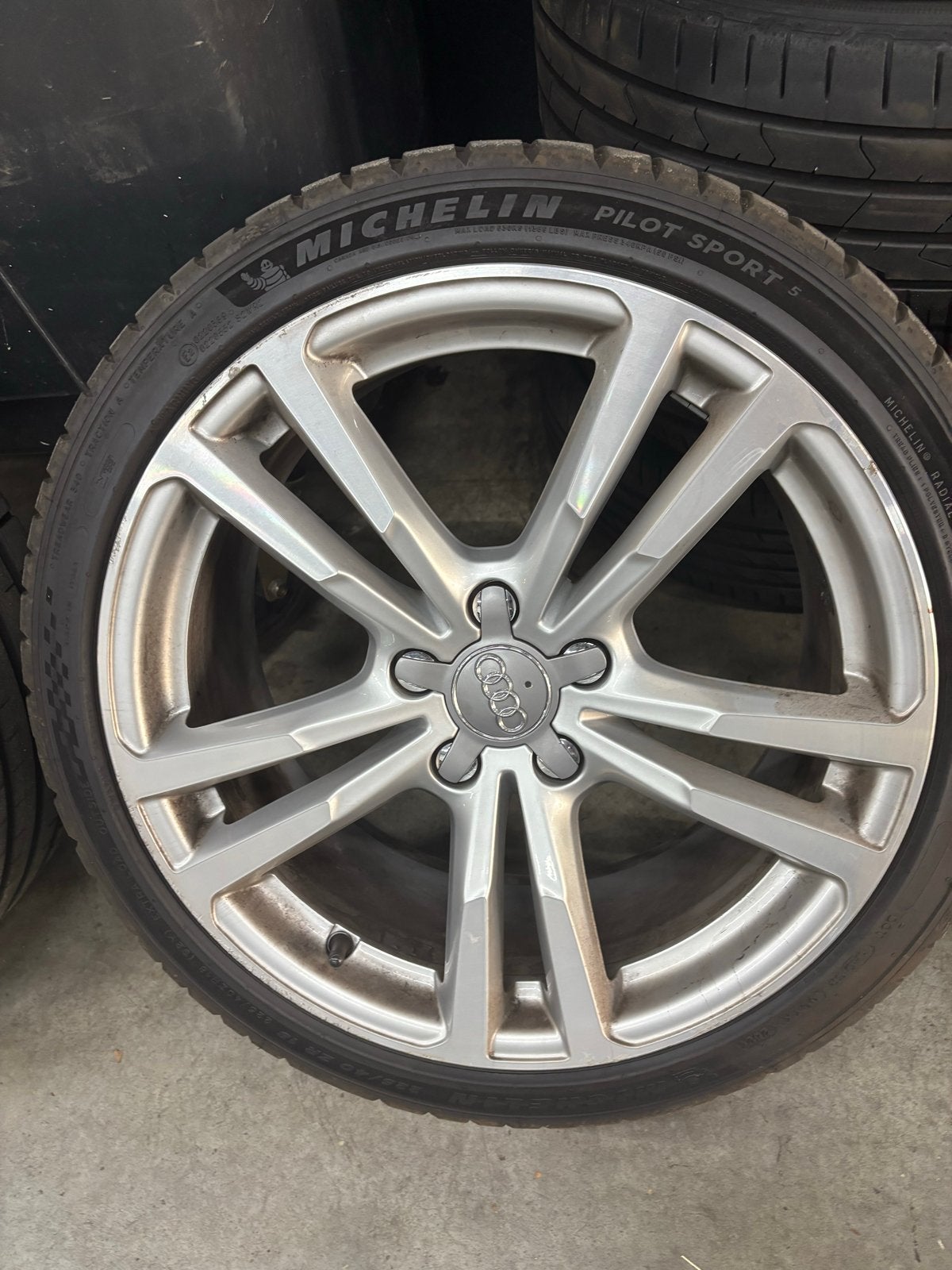 Audi 18inch velgen Michelin Pilot Sport 5 banden 225/40 ZR18, Auto-onderdelen, Banden en Velgen, Ophalen, 18 inch, Gebruikt, Banden en Velgen