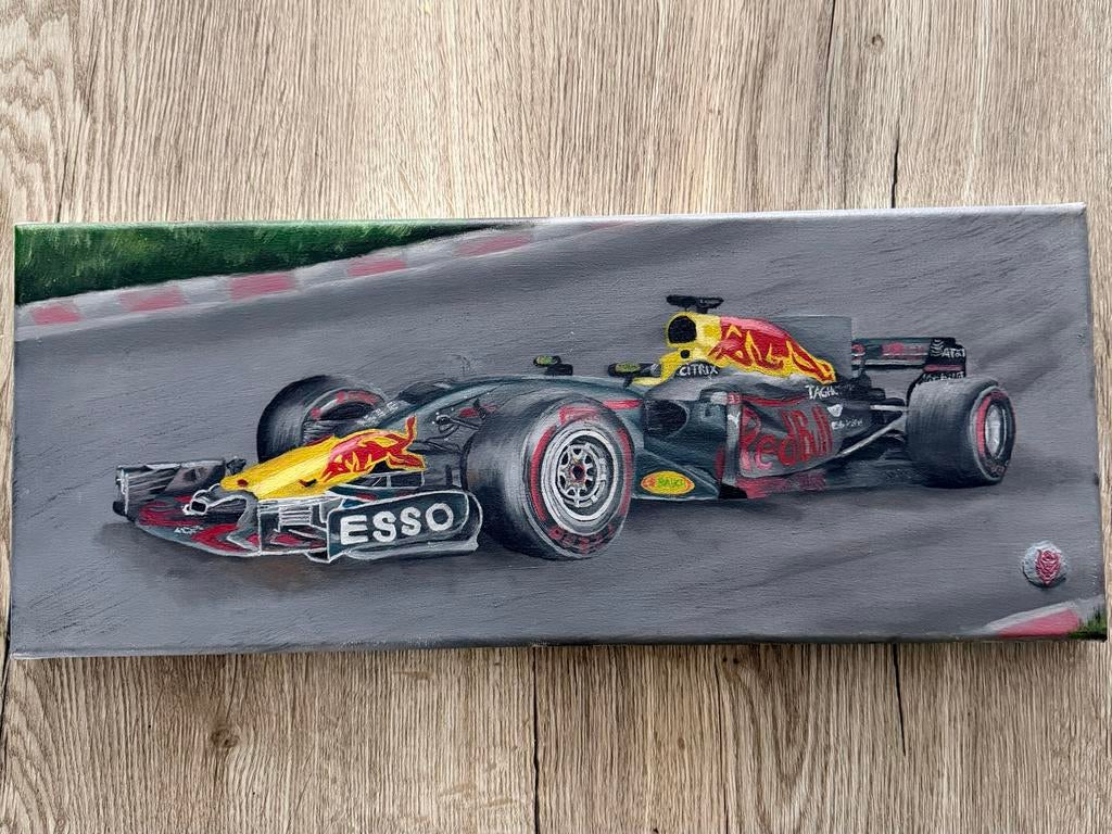 Schilderij Max Verstappen F1 Red Bull - 20x50 cm, Ophalen