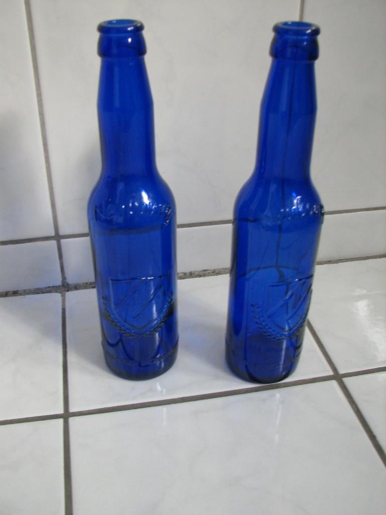 Leuk flesjes blauw, Antiek en Kunst, Ophalen of Verzenden