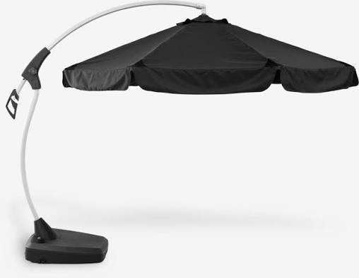 Zwarte HAUGESUND zweefparasol Ø300 zwart, Ophalen, Verstelbaar, Gebruikt, 2 tot 3 meter