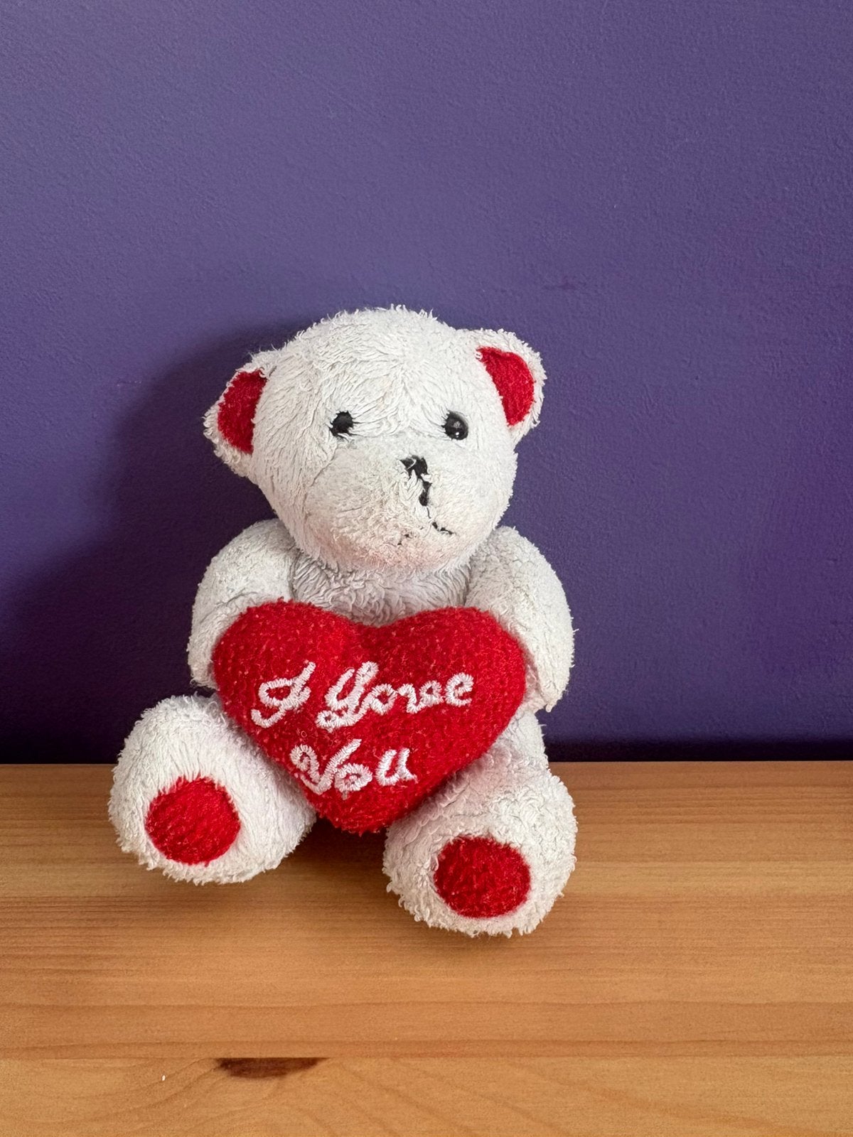 Wit teddybeertje, Ophalen of Verzenden, Zo goed als nieuw, Stoffen beer, Overige merken
