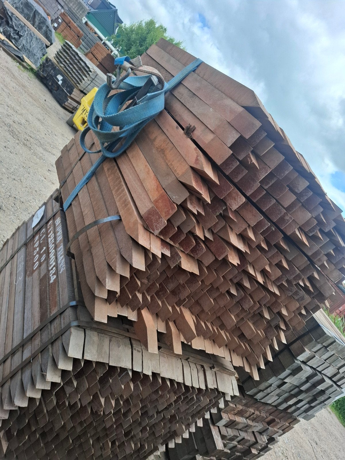 Hardhout piket palen balken 5x5x100 cm bezorgen mogelijk, Tuin en Terras, Palen, Balken en Planken, Ophalen, Nieuw, Hardhout, 250 cm of meer