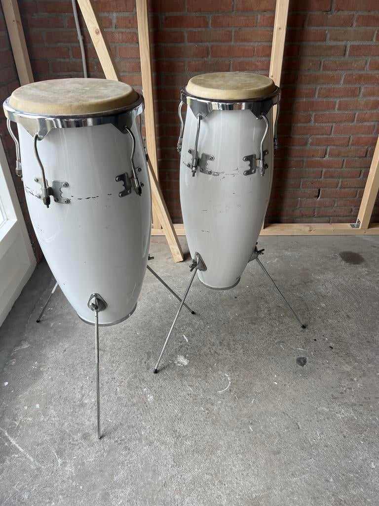 conga's met statieven, Muziek en Instrumenten, Ophalen, Gebruikt, Trommel