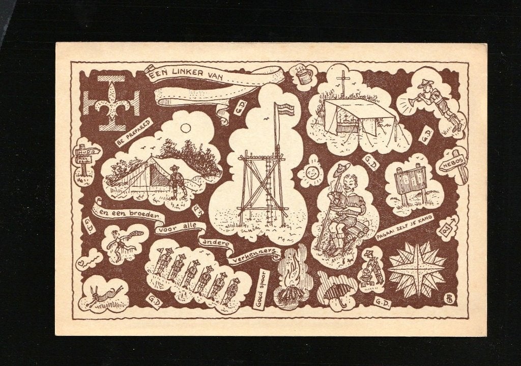 Scouting/Padvinderij Serie 4 uitg Brouwer & Co Delft U23, Ophalen of Verzenden, 1940 tot 1960, Ongelopen