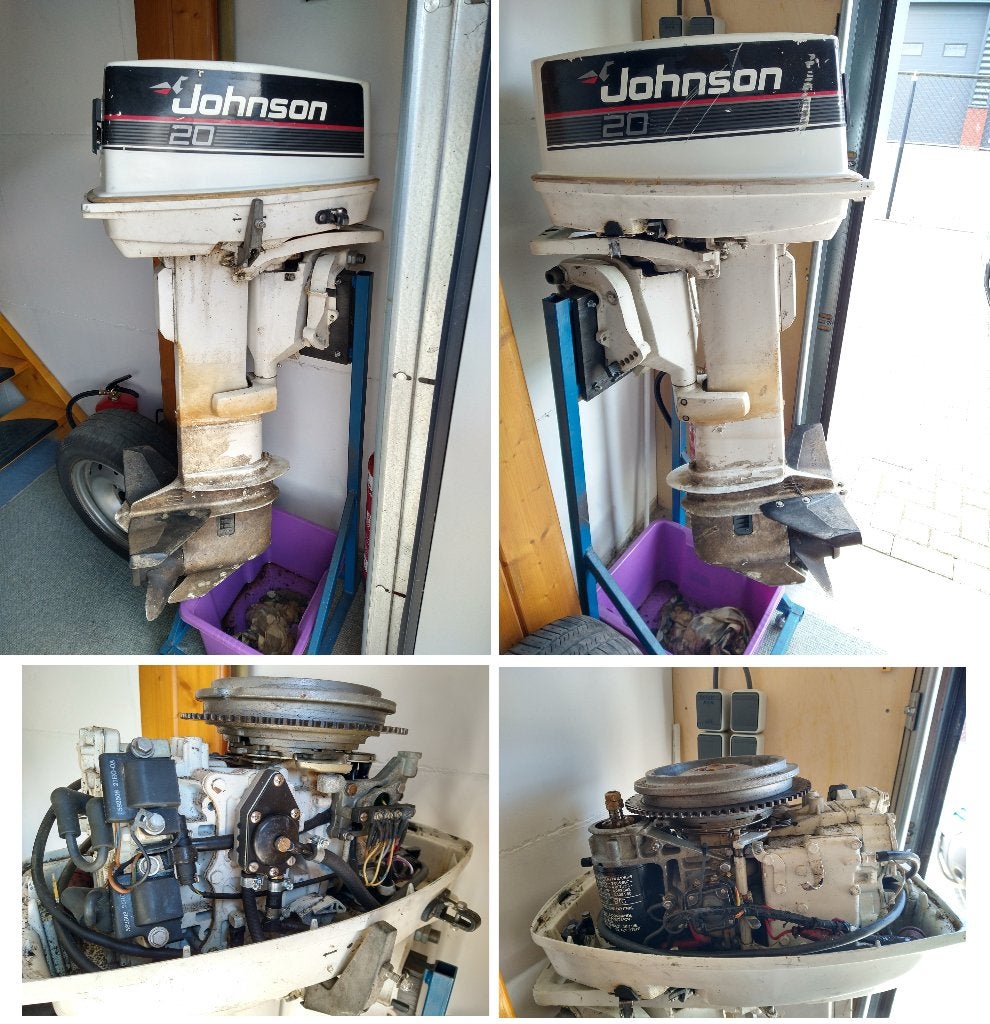 20pk Johnson  -  Tomos 4pk., Ophalen, 10 tot 30 pk, Gebruikt, Buitenboordmotor