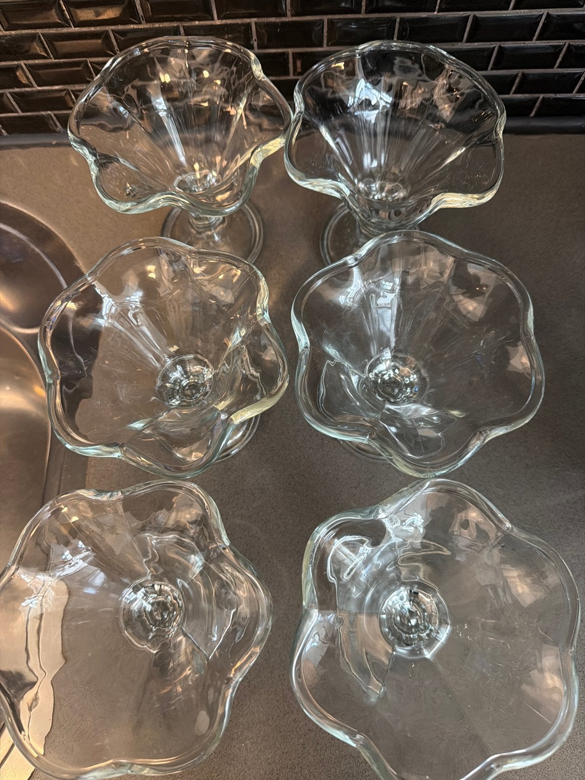 Set van 6 glazen dessertcoupes, Ophalen of Verzenden