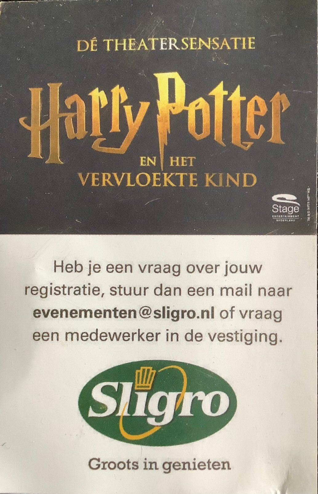 Harry Potter, Tickets en Kaartjes, Twee personen, September