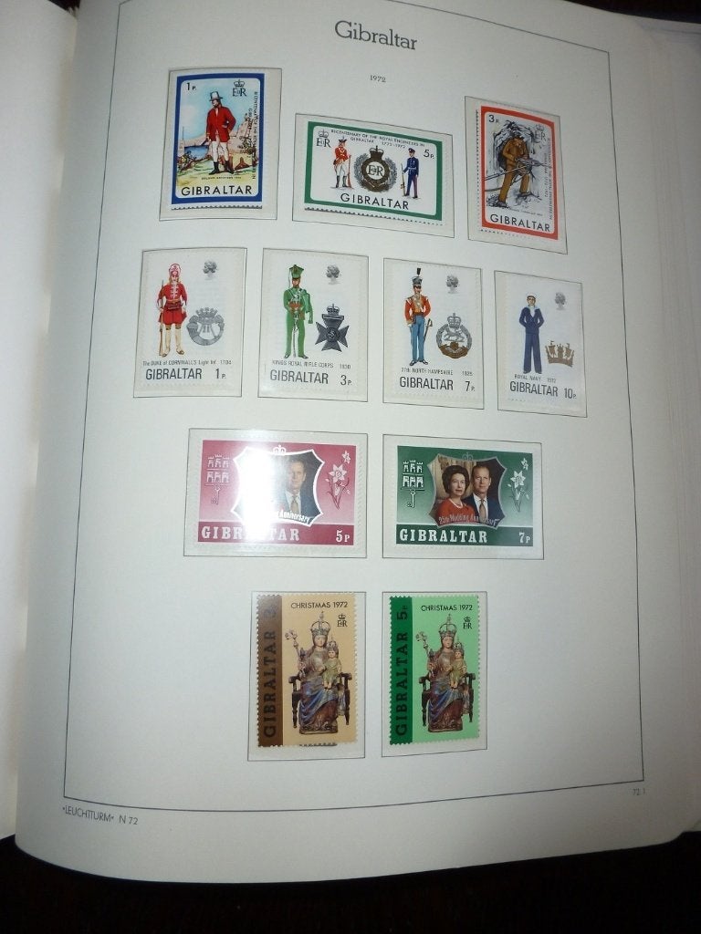gibraltar 1972-1973 postfris incl series militair uniformen, Ophalen of Verzenden