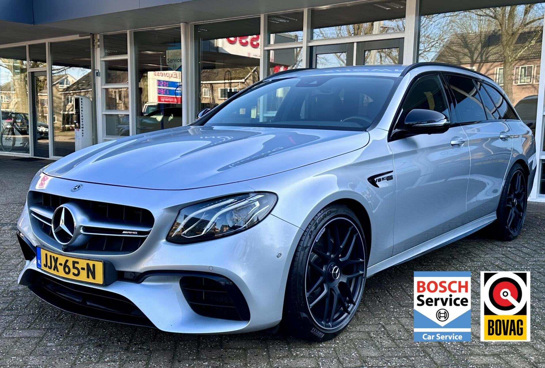 Mercedes E-klasse Estate AMG 63 4MATIC Burmester, 360 Camera, Auto's, Automaat, Gebruikt, 8 cilinders, Met garantie (alle)