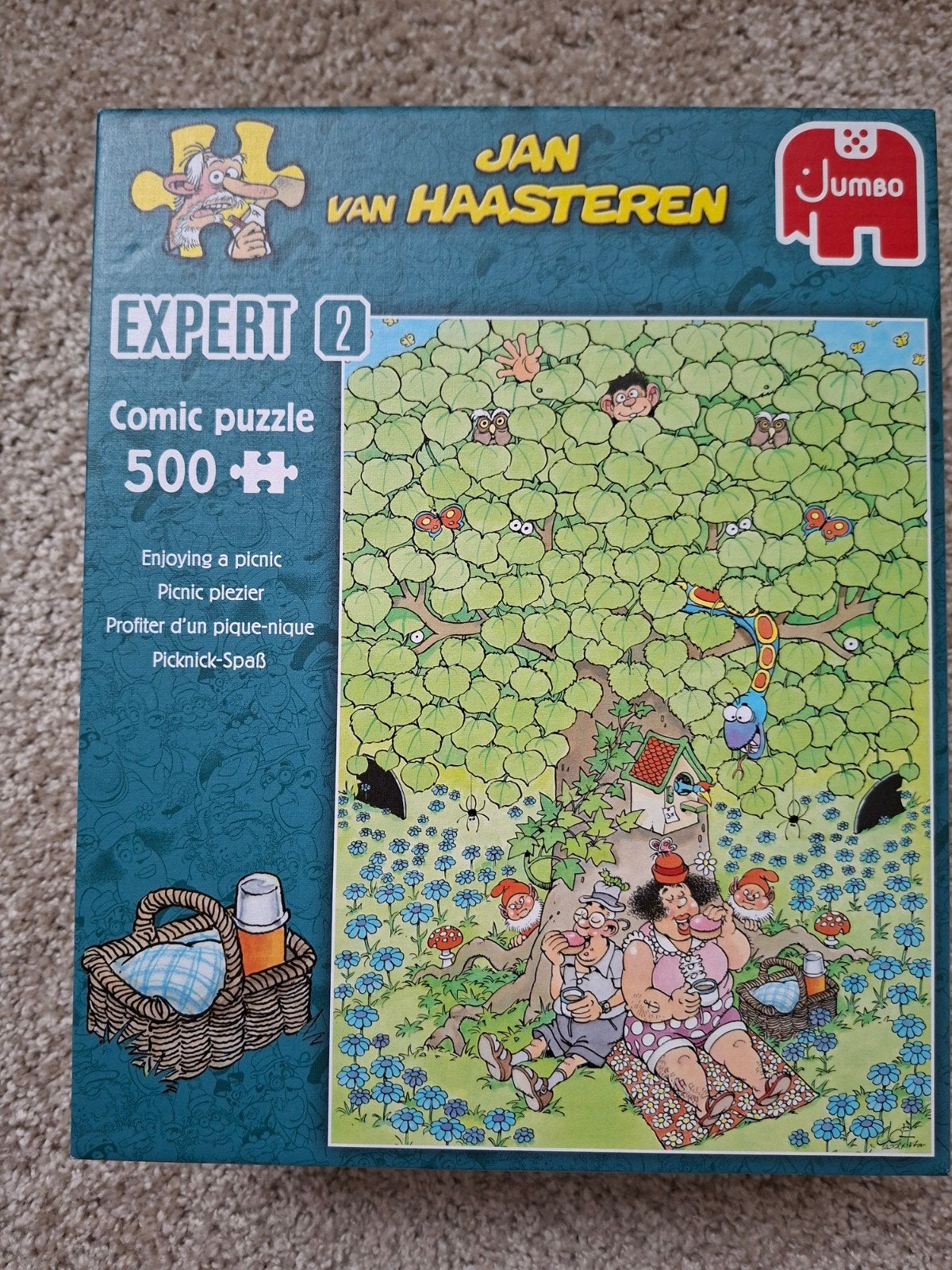 Jan van haasteren puzzel 500st Expert 2 Picnick plezier, Ophalen, 500 t/m 1500 stukjes, Zo goed als nieuw, Legpuzzel