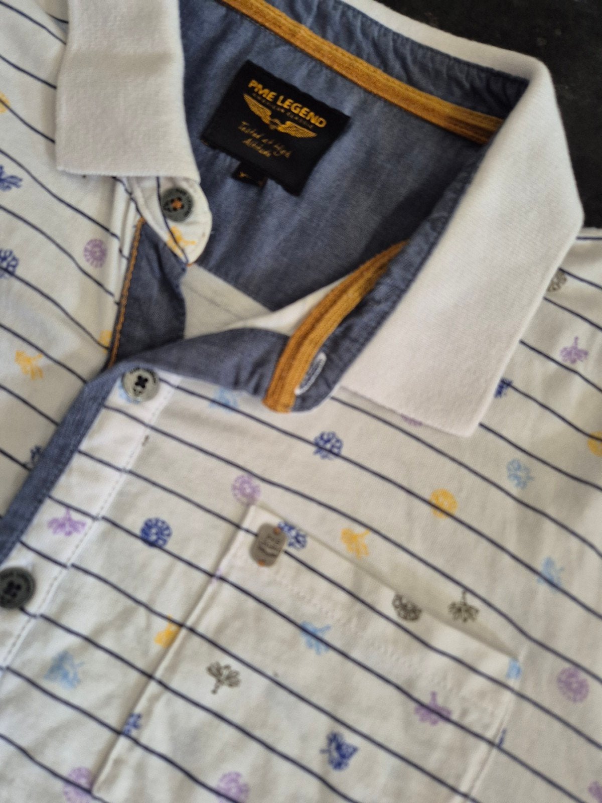 Pme Legend Pall Mall polo Wit met prints Maat XXL, ., Wit, Shirt, Ophalen of Verzenden