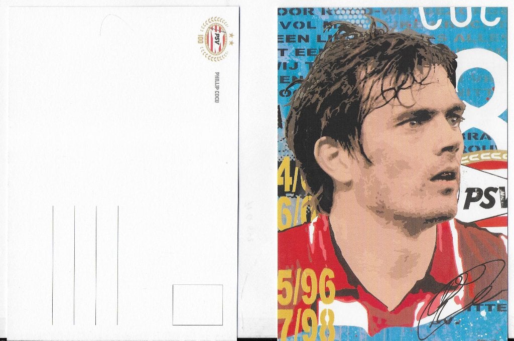 Ansichtkaart PSV Philip Cocu 100 jarig jubileum PSV, Ophalen of Verzenden, 1980 tot heden, Ongelopen