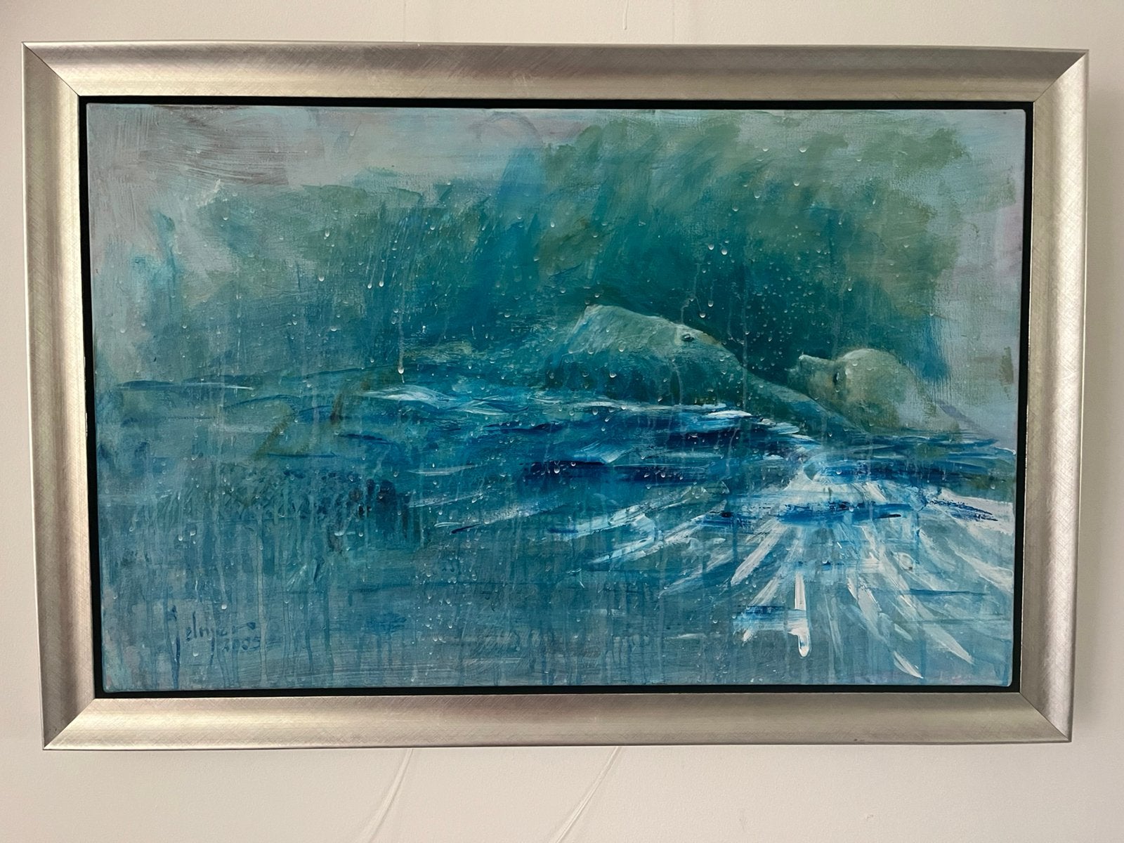 Schilderij, Ophalen, Gelakt/vernis, Textiel, Figuren
