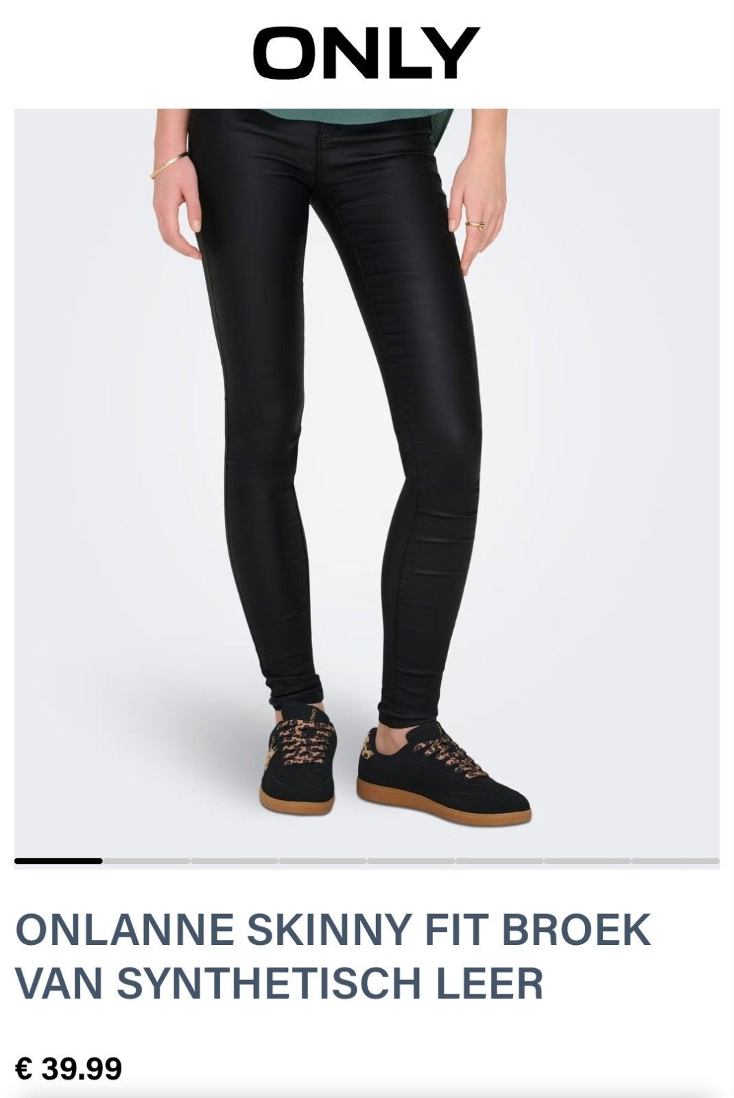 ONLY skinny van synthetisch leer, Only, Zwart, Maat 42/44 (L), Ophalen of Verzenden