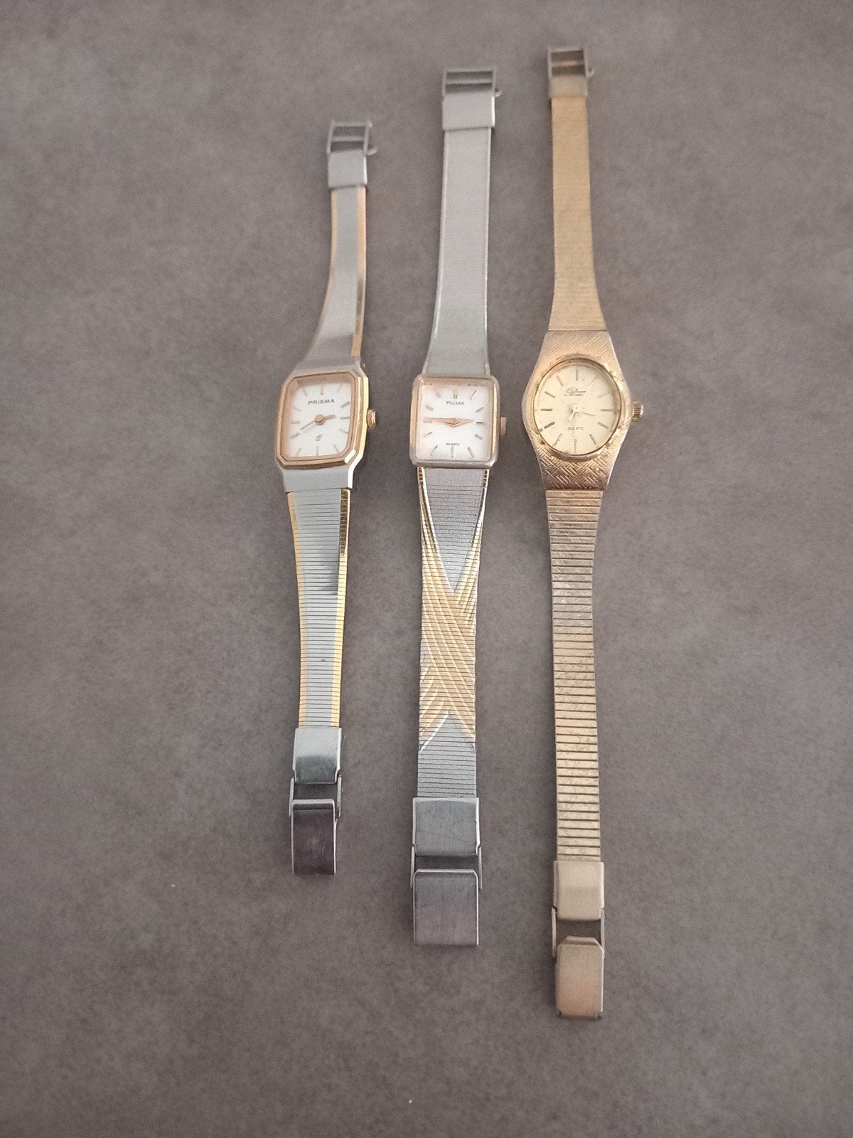 3 mooie vintage dames horloges ,rechter werkt niet, Verzenden, Staal, Overige merken