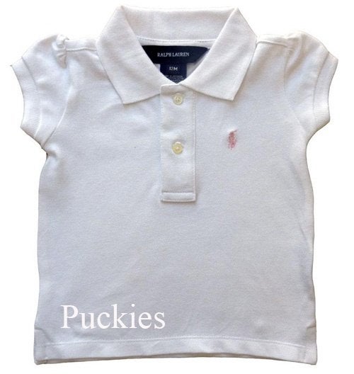 Witte Ralph Lauren polo maat 68 NIEUW (9294) a, Meisje, Nieuw, Ophalen of Verzenden, Ralph Lauren