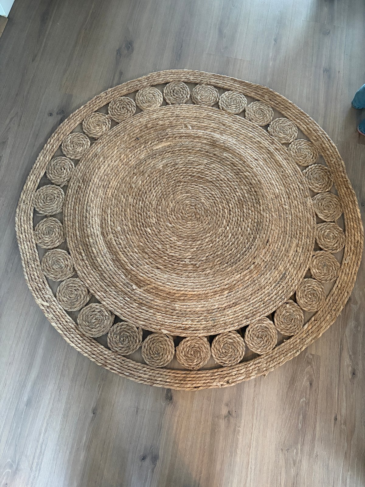 Rotan Vloerkleed - 120 cm, Ophalen, 100 tot 150 cm, Bruin, Rond