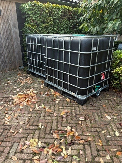 ibc, 1000 lier vat, food grade water tank, Kunststof, Met kraantje, 150 liter of meer, Ophalen of Verzenden