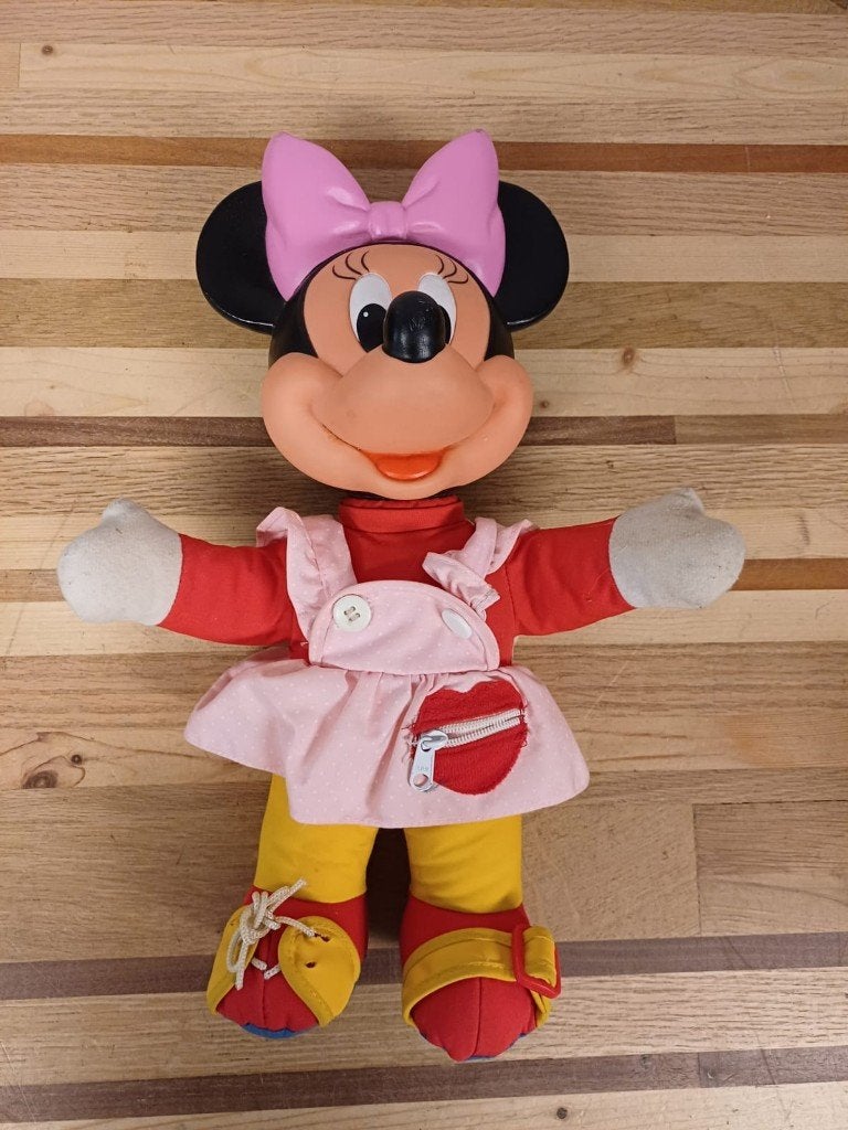 Vintage Minnie Mouse - Disney - Mattel - learn to dress, Ophalen of Verzenden, Gebruikt, Overige typen, Middelgroot (20 tot 80 cm)