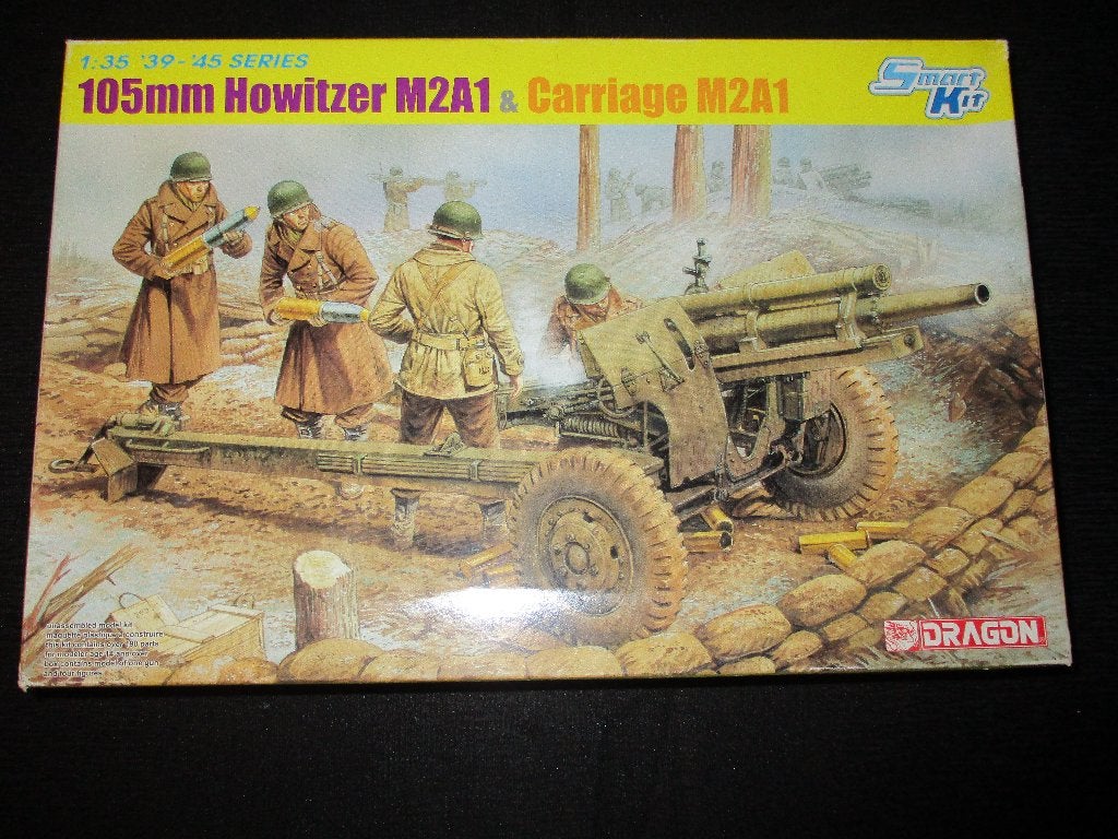 D-554,DRAGON 1-35,NO,6499,105mm Howitzer M2A1 & Carriage M2A, Ophalen of Verzenden, Nieuw, 1:35 tot 1:50