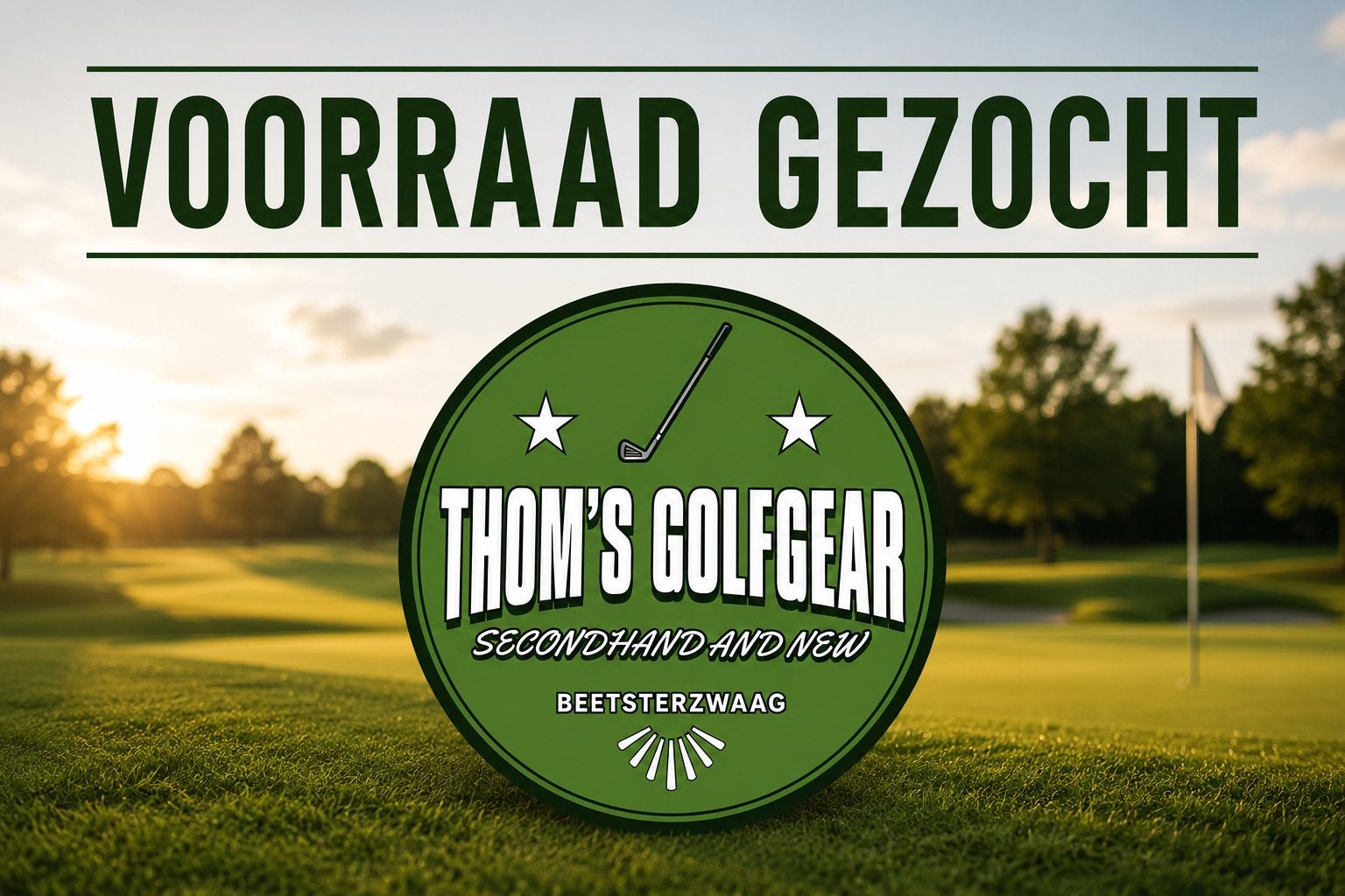 Inkoop van uw golfspullen!