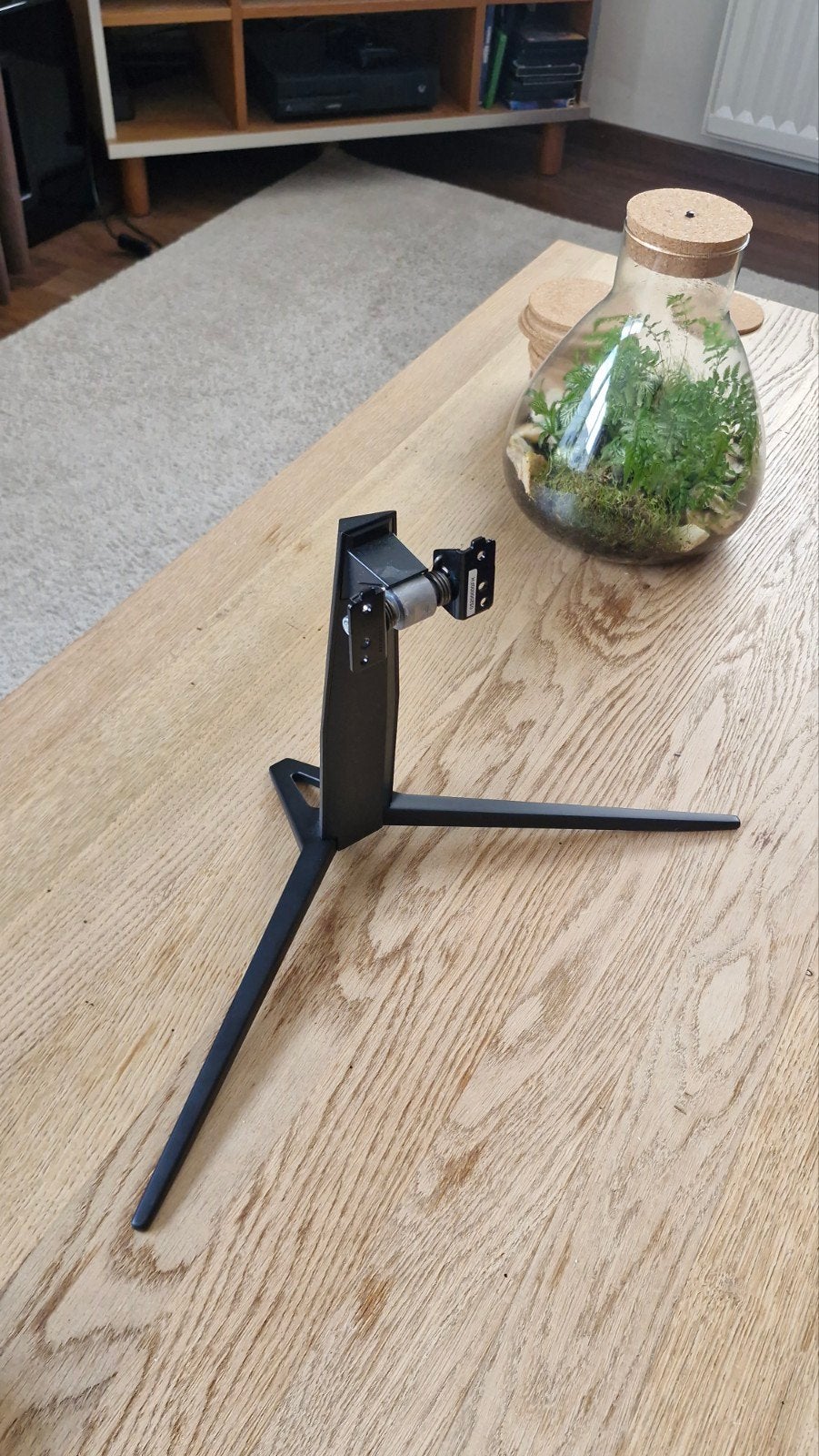 Monitor standaard - Zwart, stevig en in goede staat, Computers en Software, Ophalen