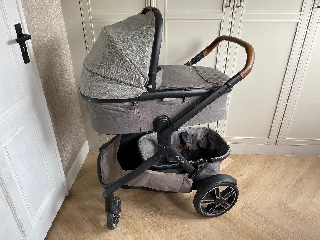 Nuna Demi Grow Oxford | Kinderwagenbak + Zitje + Voetenzak, Gebruikt, Duowagen, Combiwagen, Ophalen