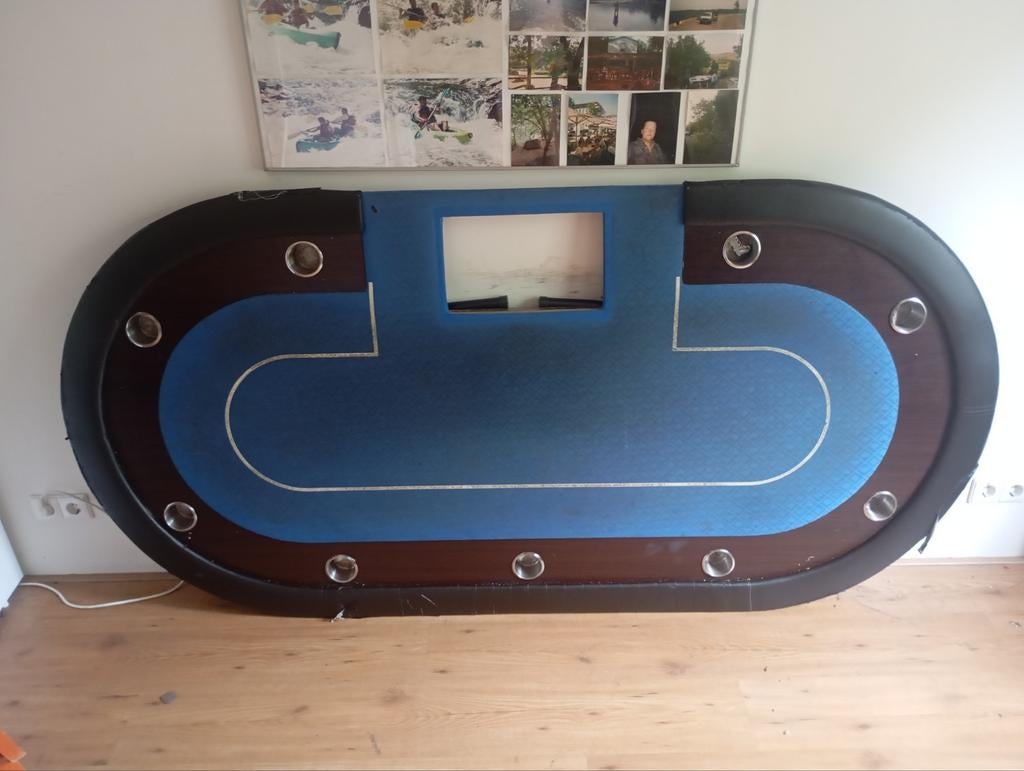 Pokertafel met opvouwbaar onderstel, Vijf spelers of meer, Ophalen, Gebruikt