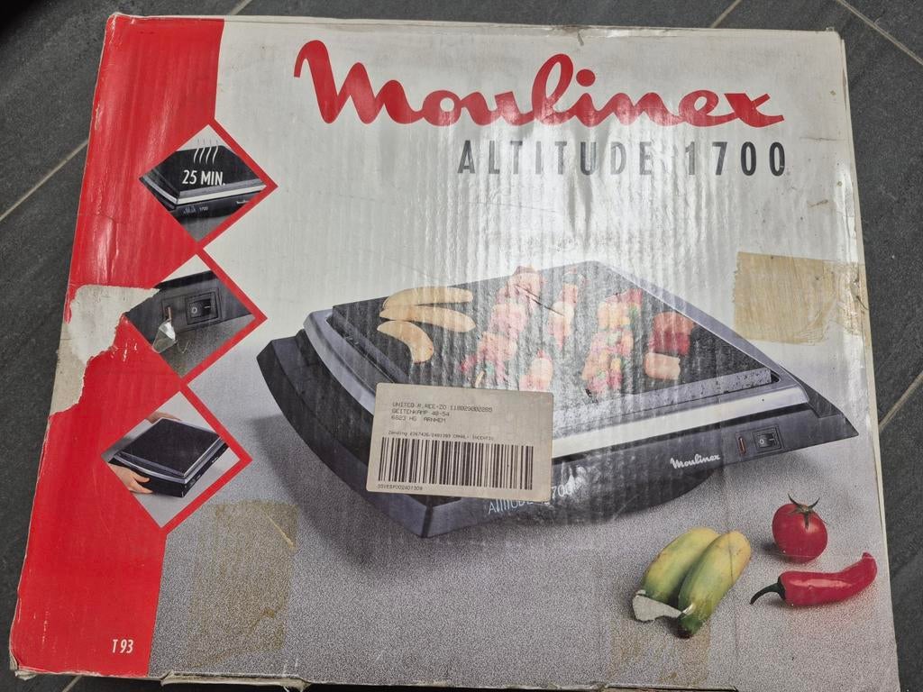 Moulinex Altitude 1700 Tafelgrill - 900W, Ophalen of Verzenden, Gebruikt, Tafelgrill