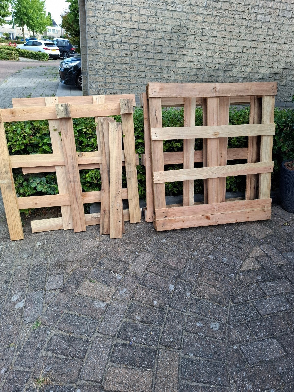 Steigerhout Pallets - Ideaal voor meubels of decoratie, Doe-het-zelf en Verbouw, Hout en Planken, Ophalen, Gebruikt, 25 tot 50 mm