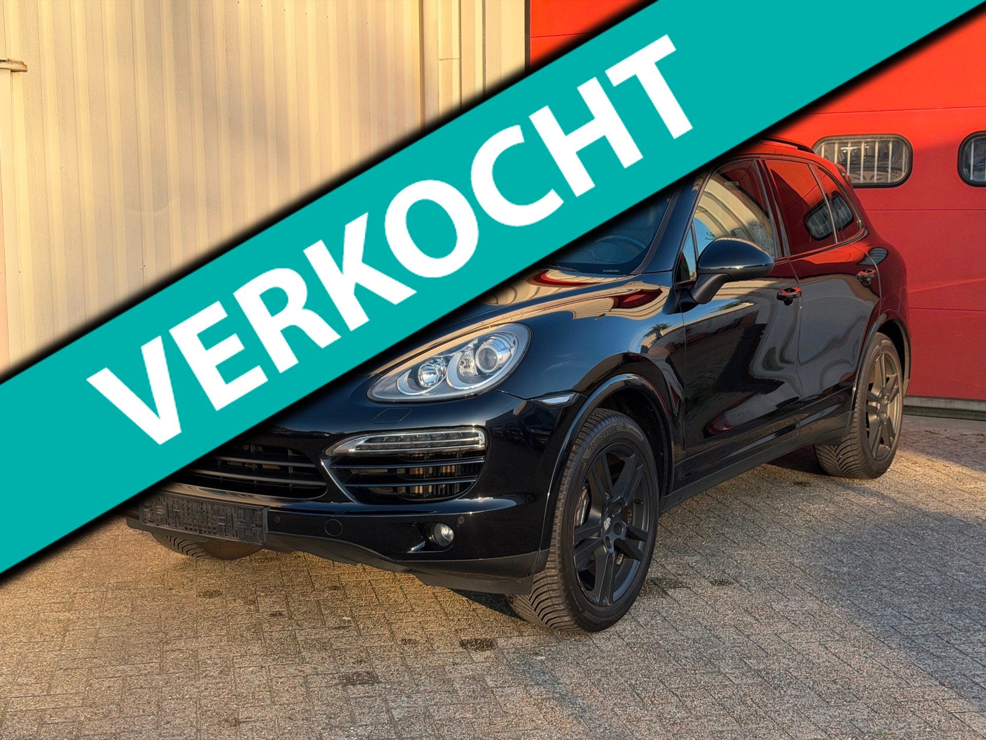 Porsche Cayenne 3.0 D Navi Automaat NAP, Auto's, Automaat, Gebruikt, Leder en Stof, Zwart