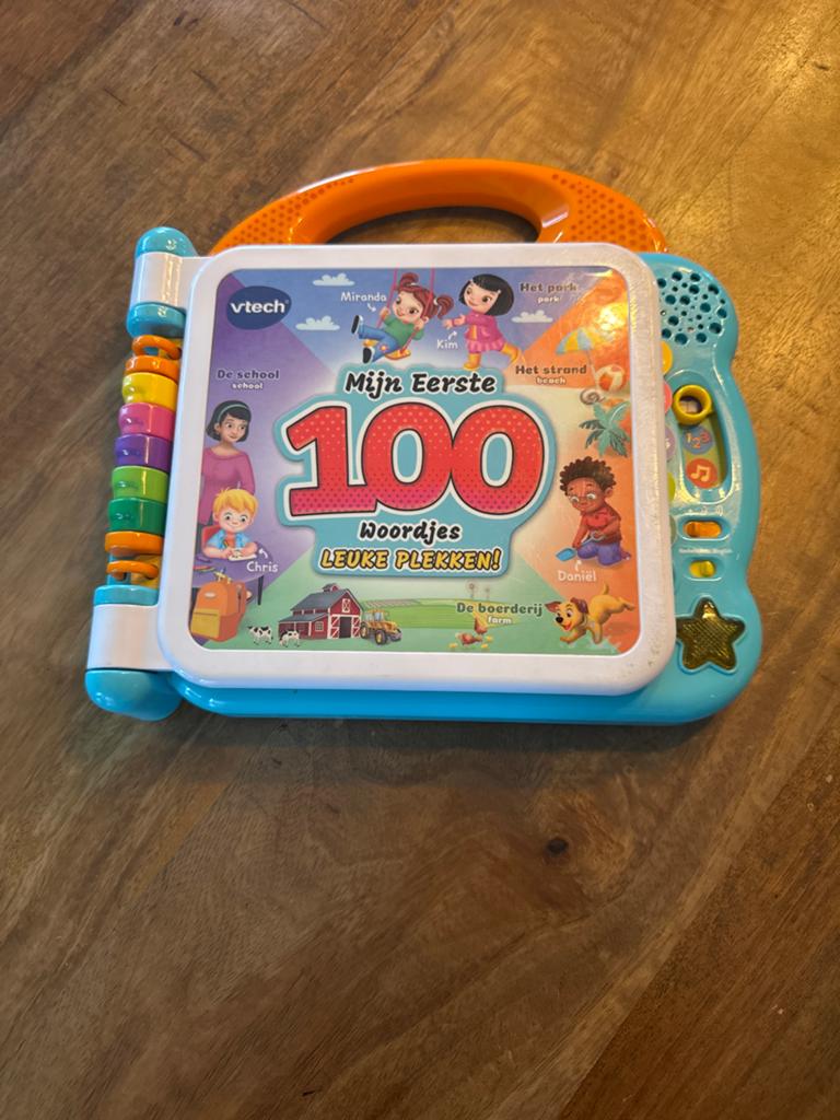 VTech Mijn Eerste 100 Woordjes Leuke Plekken, Kinderen en Baby's, Speelgoed | Vtech, Ophalen of Verzenden, Zo goed als nieuw, 6 maanden tot 2 jaar