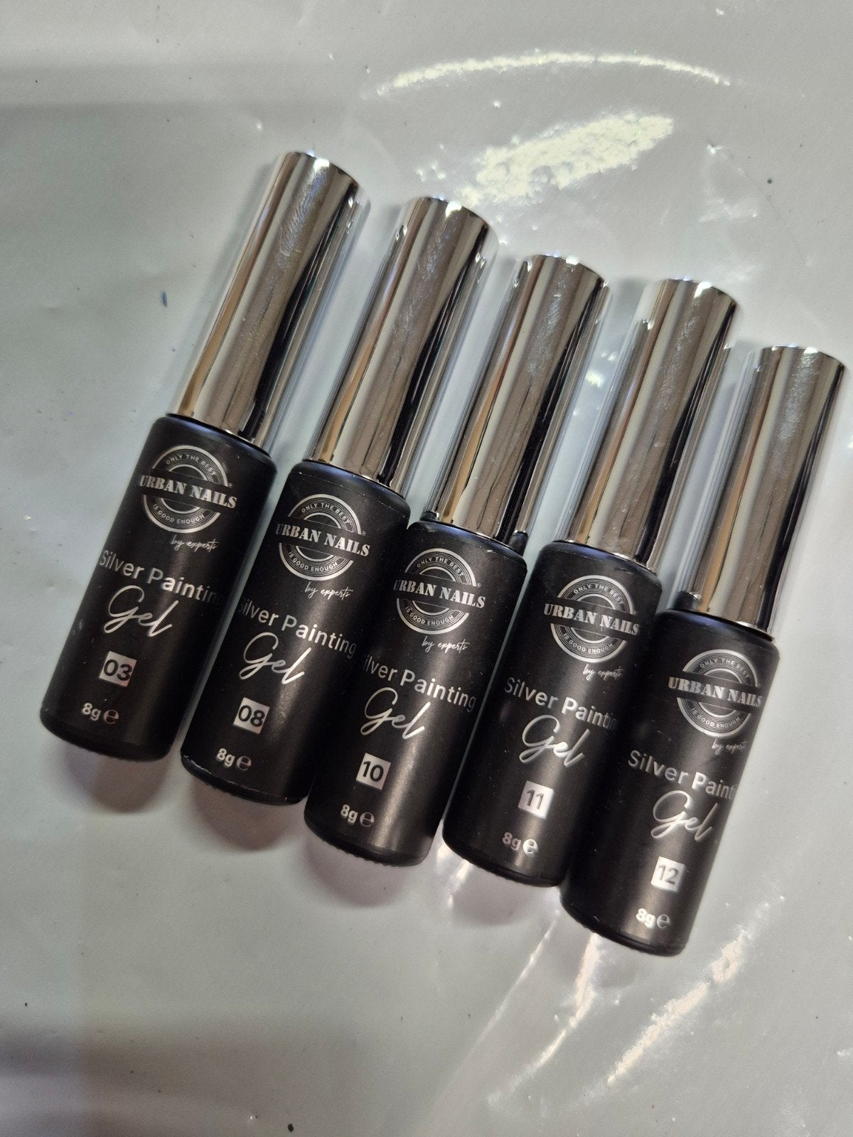 Nieuw Urban Nails 5x silver painting gel (fine liner gel) 1, Overige kleuren, Nieuw, Ophalen of Verzenden, Handen en Nagels