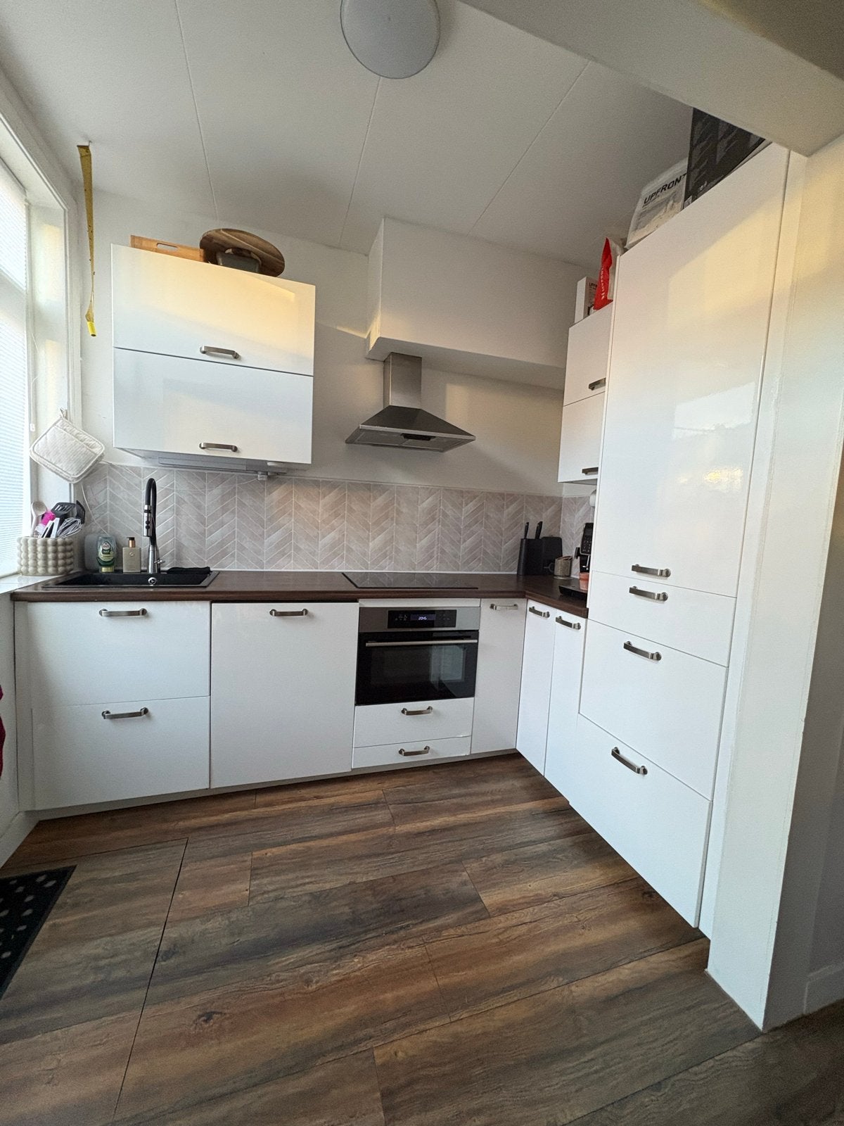 Hoogglans witte METHOD Ikea L-vormige keuken (compleet!!), Ophalen, Gebruikt, Wit, Hoekkeuken