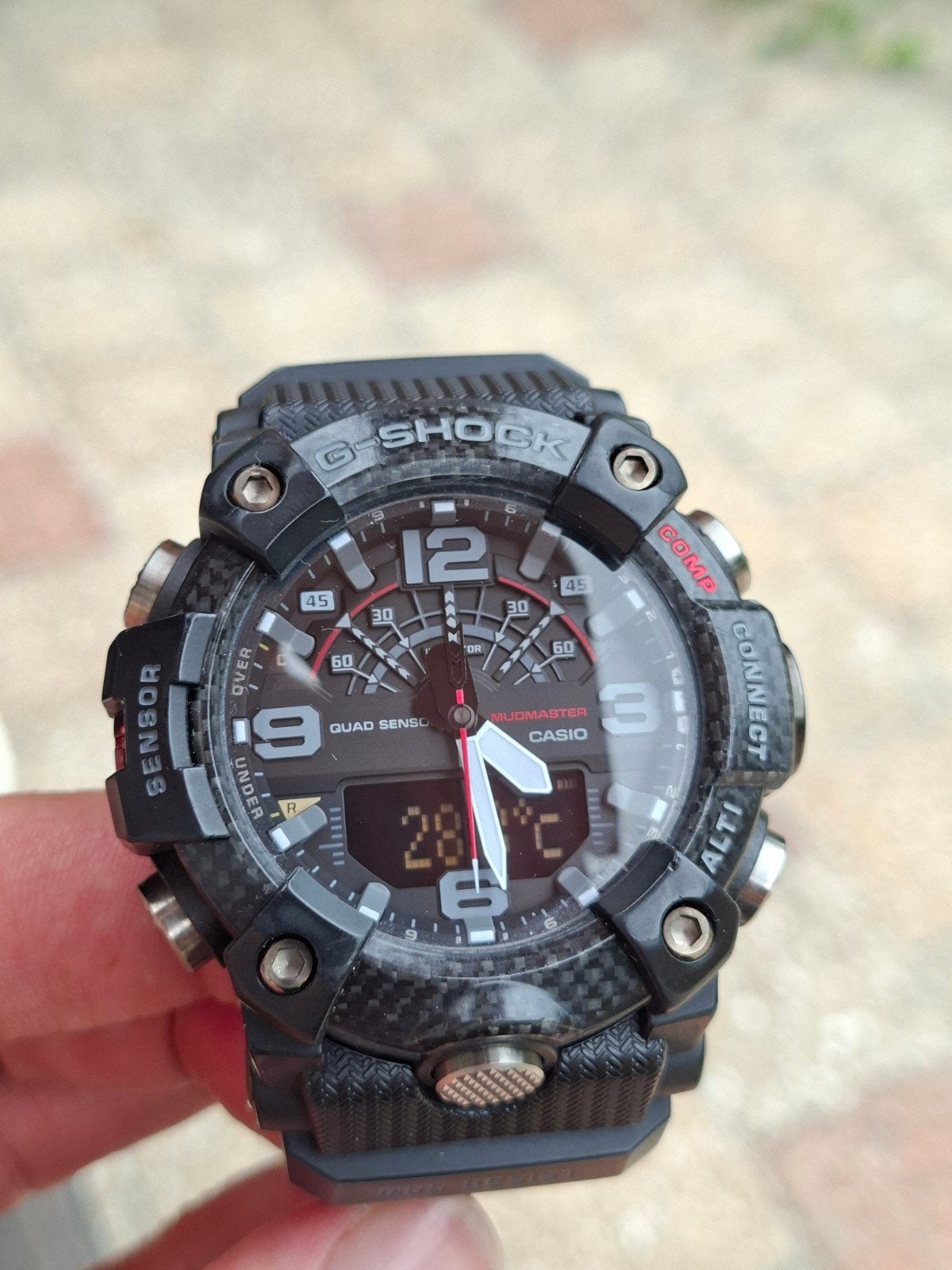 casio G-shock mudmaster GG-B100 carbon bluetooth, Sieraden, Tassen en Uiterlijk, Horloges | Heren, Casio, Kunststof, Gebruikt