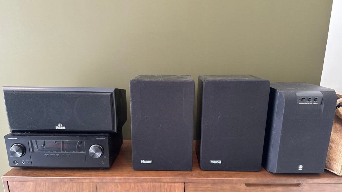Magnat surround set met yamaha subwoofer, Ophalen, Zo goed als nieuw, Speakers, Sony