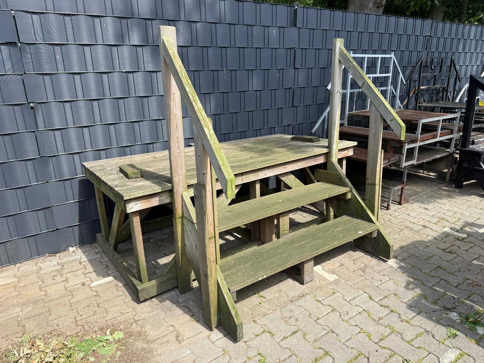 Houten trap met plateau, Ophalen, Gebruikt