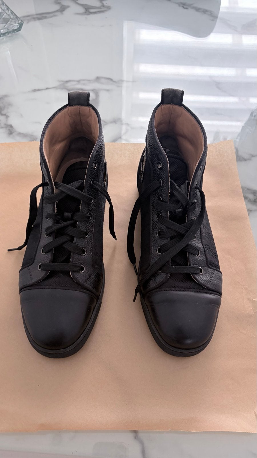Christian Louboutin Louis Orlato Sneakers Zwart Maat 42, Ophalen, Gedragen, Zwart, Sneakers of Gympen