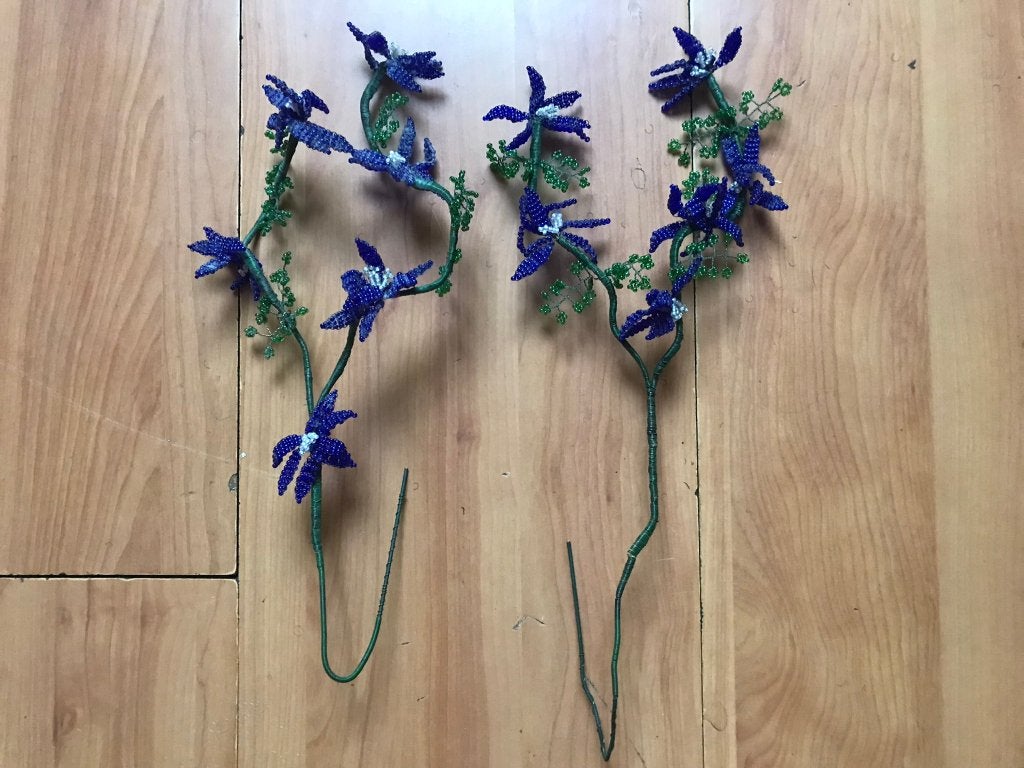Vintage Franse kralen bloemen, Ophalen of Verzenden