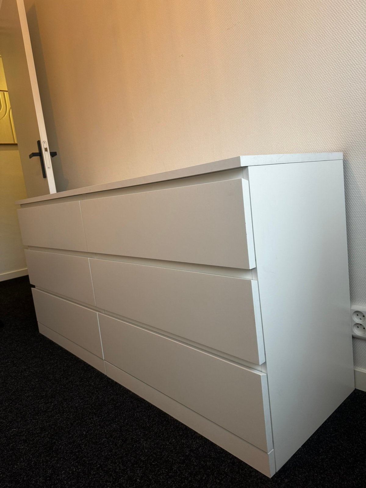 Witte ikea storklinta ladekast, Ophalen, 5 laden of meer, 50 tot 100 cm, Zo goed als nieuw