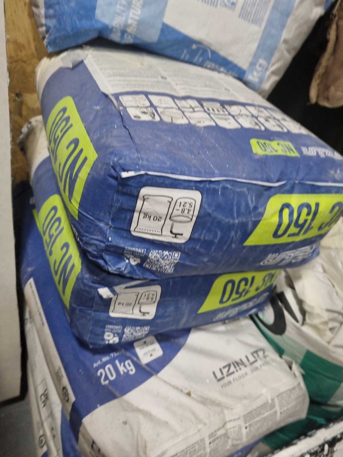 5 zakken Uzin NC 150 egaliseermiddel (20 kg per zak), Ophalen, Overige typen, Nieuw, Minder dan 20 cm
